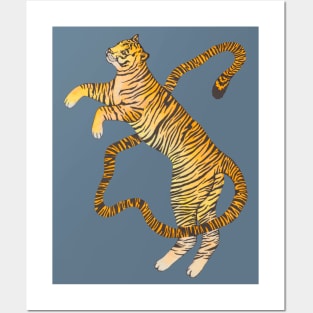 Yellow zodiac tiger Posters and Art